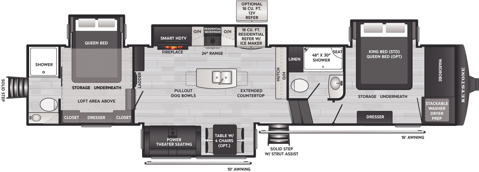 Схема модели Keystone Montana 381TB