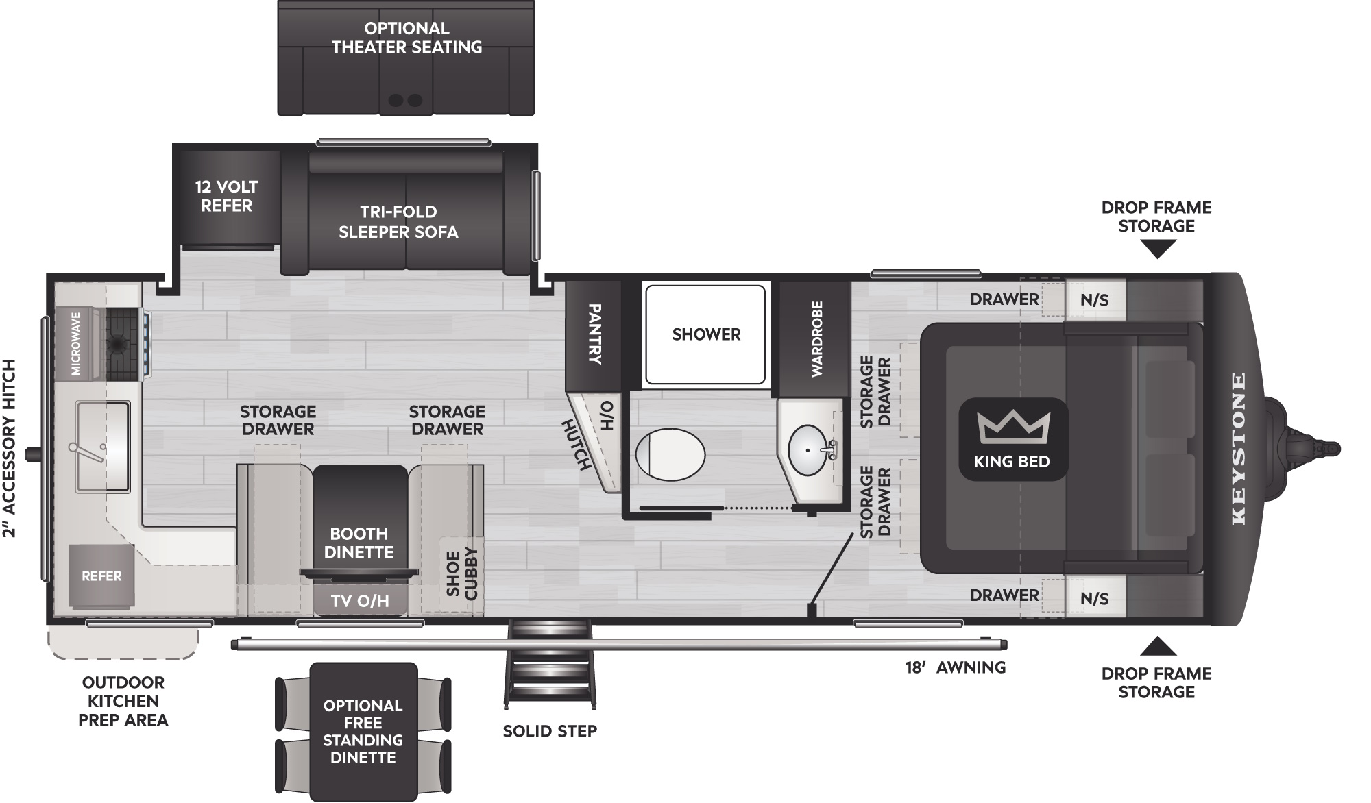 Схема модели Keystone Cougar Half-Ton 25MLE