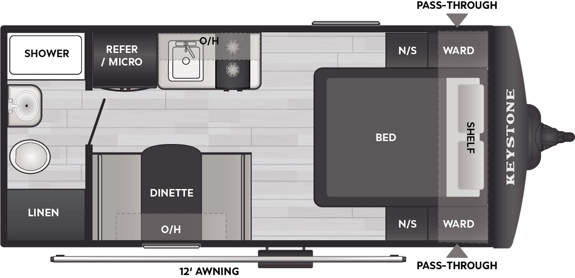 Схема модели Keystone Bullet 16RBC