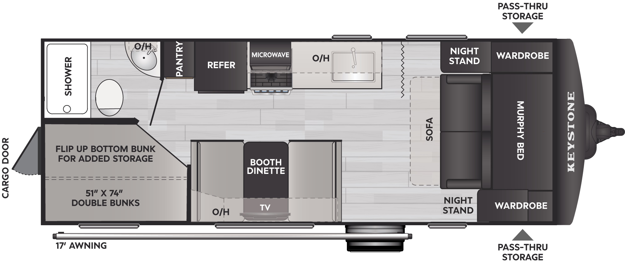 Схема модели Keystone Bullet 2140BH
