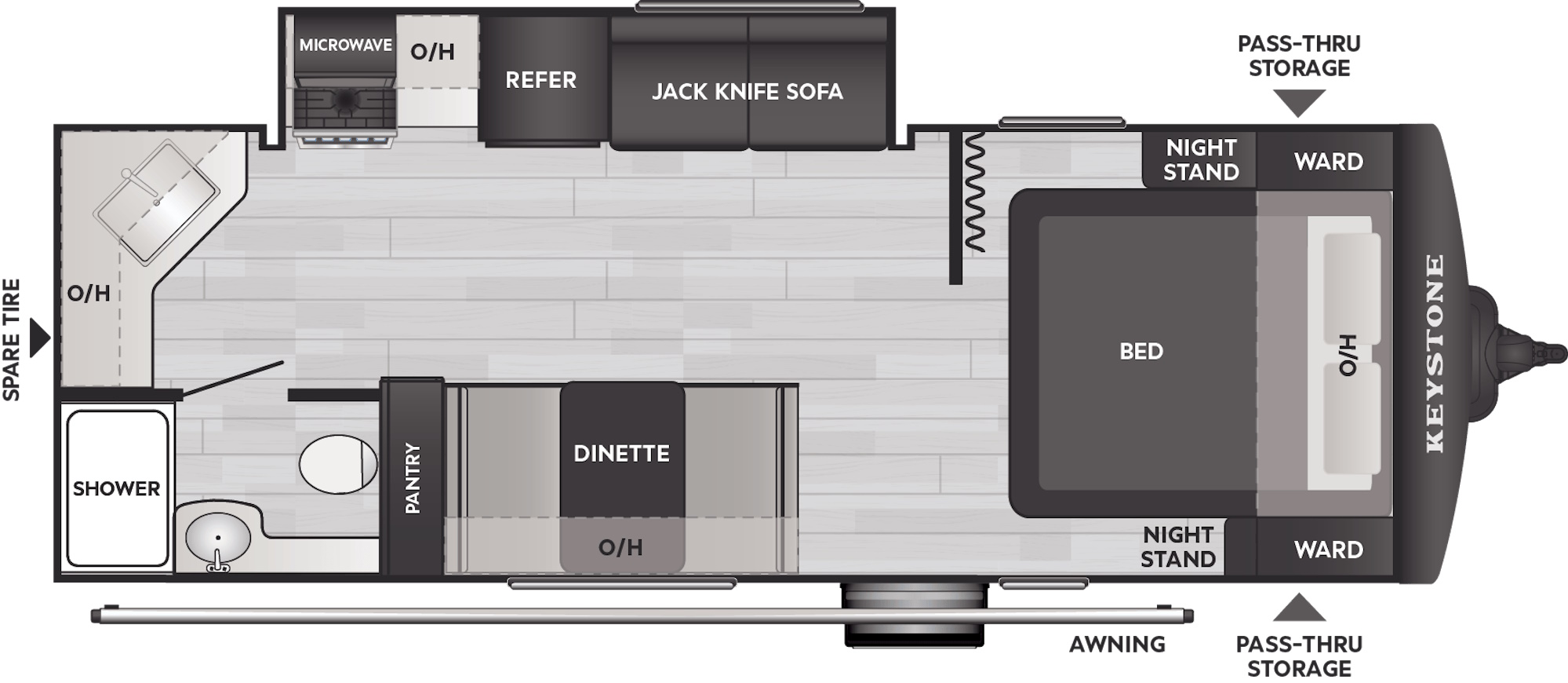 Схема модели Keystone Bullet 2240RK