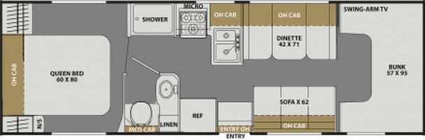 Схема модели Coachmen Freelander, 27QBF