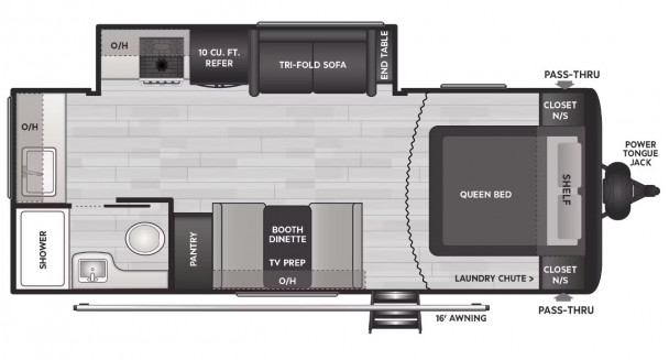 Схема модели Keystone Hideout, 22MLS