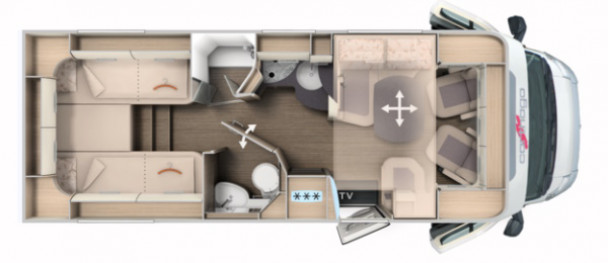 Схема модели Carthago c-tourer, T 145 RB-LE