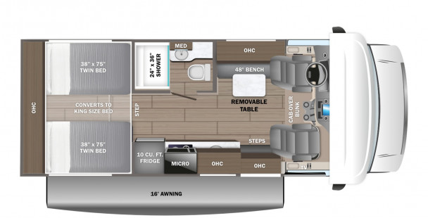 Схема модели Jayco Redhawk, 22T