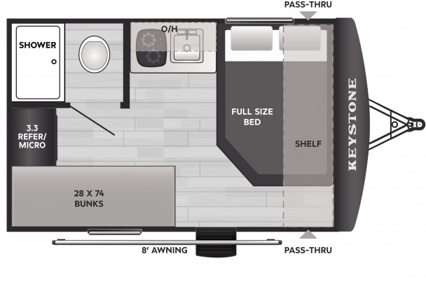 Схема модели Keystone Springdale, 1300BH