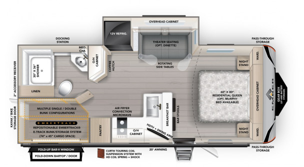 Схема модели Ember Touring Edition, 2200ETL