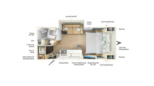 Схема модели Winnebago Thrive, 18FBS