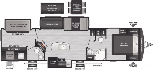 Схема модели Keystone Passport, 3300BK