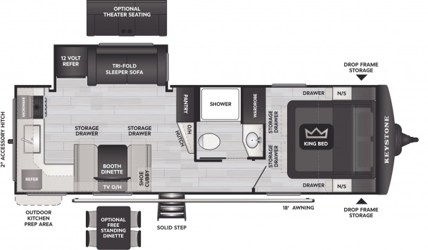 Схема модели Keystone Cougar Half-Ton, 25MLE