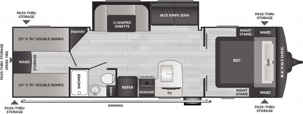 Схема модели Keystone Bullet, 2840QB