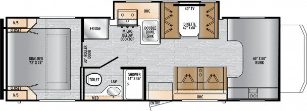 Схема модели EastToWest Rv Entrada, 2800S
