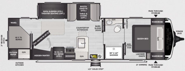 Схема модели Keystone Outback, 291BH