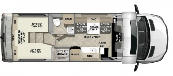 Схема модели Coachmen Cross Trail, 26TB