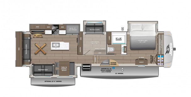 Схема модели Jayco Eagle, 355MBQS