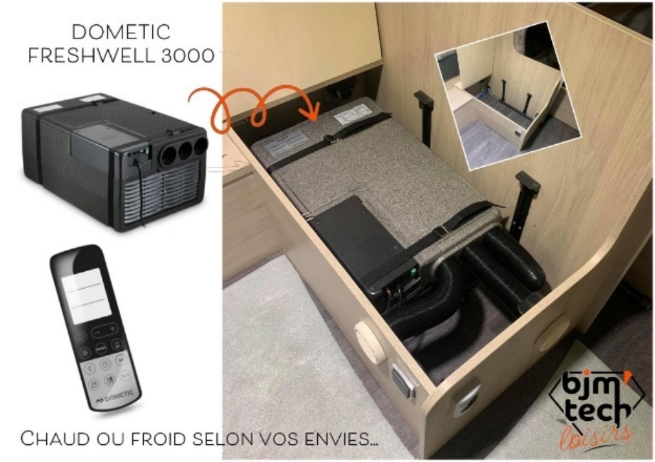 Климатическая установка Dometic FreshWell 3000 с нижней разводкой воздуха.