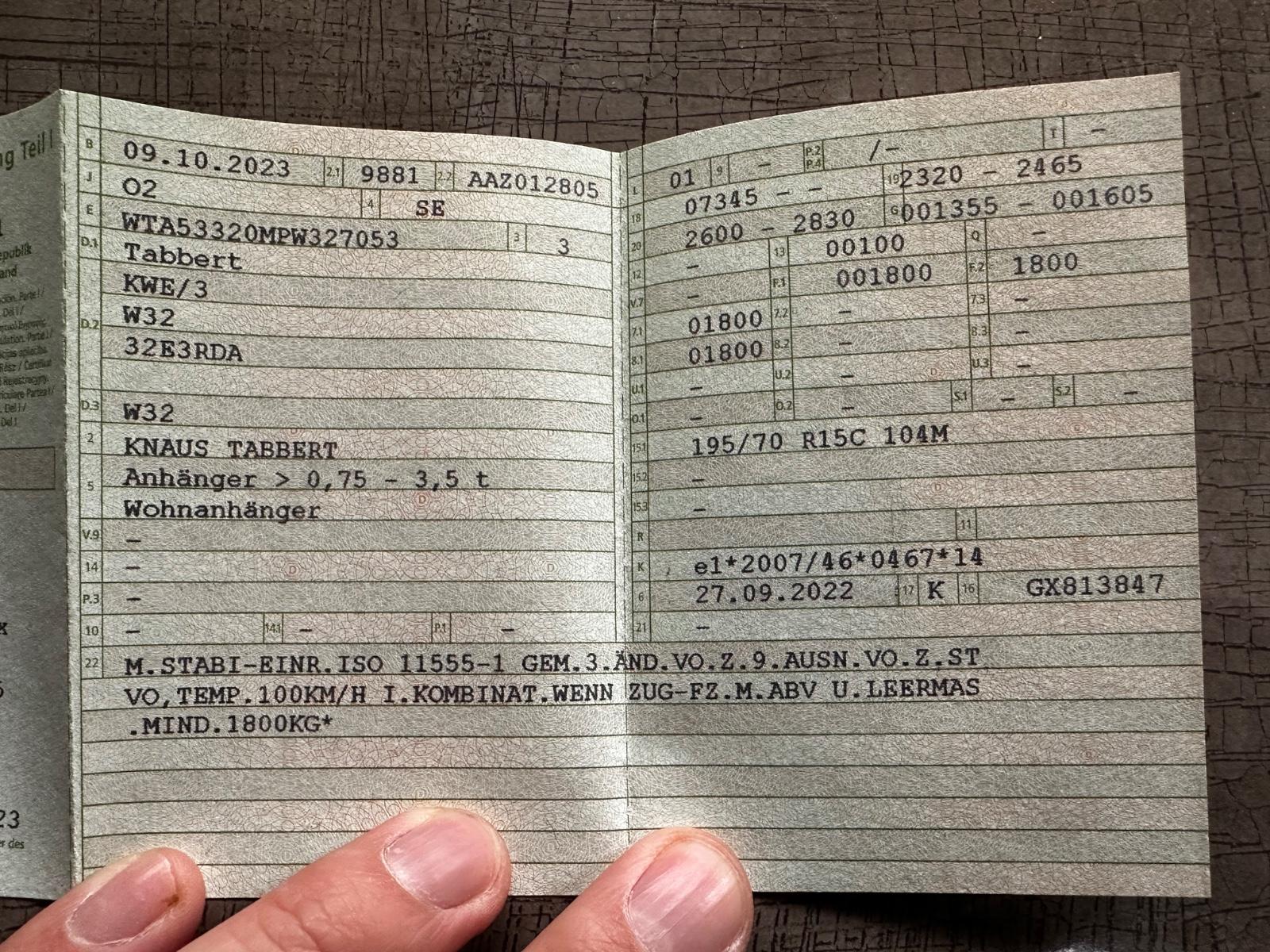 Tabbert Rossini  DM 2,3Tabbert Rossini  DM 2,3